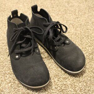 Birkenstock Dundee Plus Chukka Black Suede Ankle Boot Lace Up 37